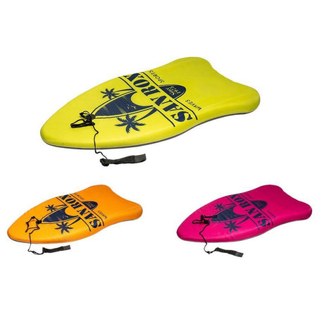 Tavoletta Mare Eps 84cm Bodyboard Surf Colorata Con Scritta Con Corda Per Caviglia 3501024