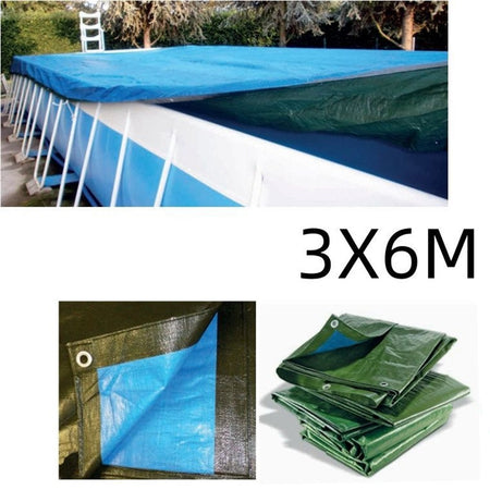 Telone Rafia 100gr Copertura Per Piscina 3x6mt Impermeabile Resistente Occhielli 406247