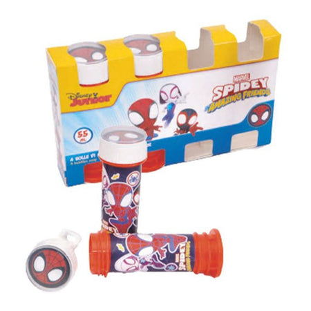 Bolle Di Sapone 60ml A Tema Spidey Set 4 Pz Bomboniera Festa Gioco Bambini 207278