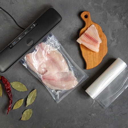 Macchina Sottovuoto 2 In 1 Nero 110 W Con 10 Sacchetti Ideale Per Conservare Alimenti