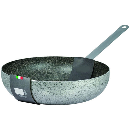 Padella In Alluminio Antiaderente Saltapasta Grigio Pietra ø 34/38cm Con Manico Cucina
