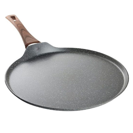 Padella Piastra Crepiera Antiaderente ø32cm Uovo Fritto Per Induzione Manico Legno 043204m