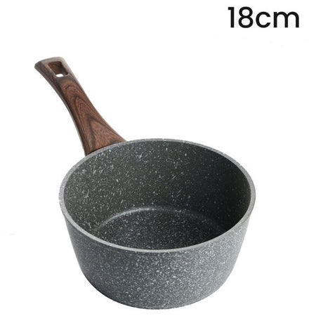 Casseruola Con Manico Legno Pentola Antiaderente Antigraffio Per Induzione Da ø16 A 20cm