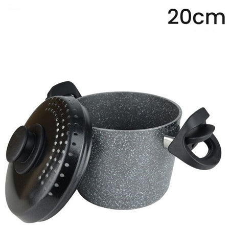 Pentola Cuocipasta Antiaderente Con Coperchio Forato Per Piano A Induzione Da ø16-20cm