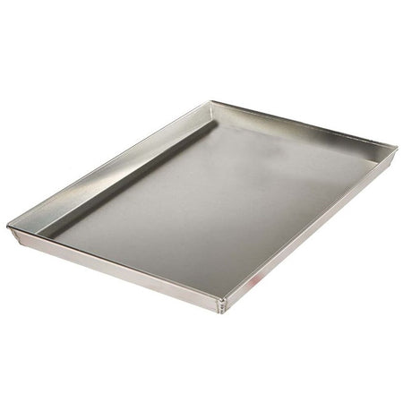 Teglia In Latta Rettangolare Saldata Bordata Da 60cm Per Pizza Forno Argento 006519