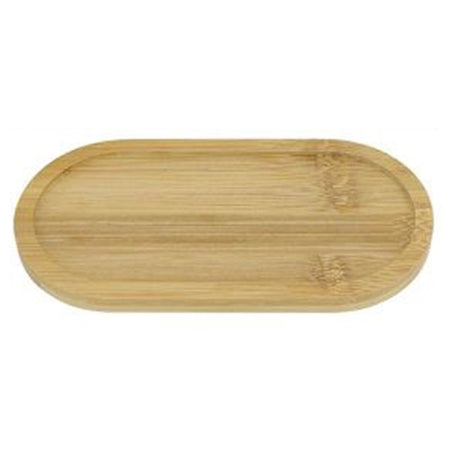 Vassoio Multiuso In Bambù Decorativo Organizer Ovale Per Bagno Cucina 26.5x9cm 10852