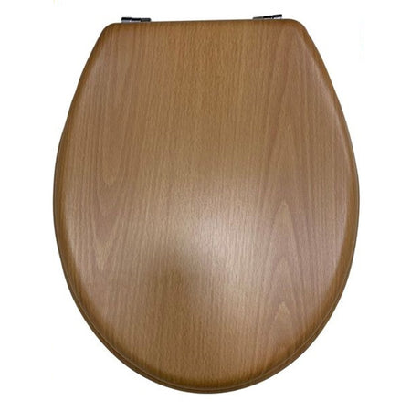 Copriwater Universale Sedile Copri Wc Water Per Bagno In Legno 18" Con Cerniere 52952a