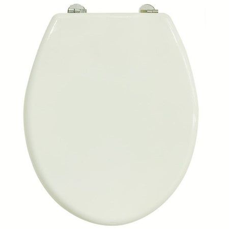 Copriwater Sedile Coprivaso Wc Water Bagno Universale Bianco Cerniere Acciaio 69005