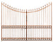 Biscottini Cancello in ferro pieno finitura antico anticata L345xPR10xH270 cm. Made in Italy