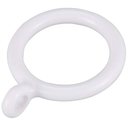 Set 9 Pz Anelli Gancio Ad Anello Per Tende In Plastica Da 35 Mm Bianco Tondi Bagno 87353