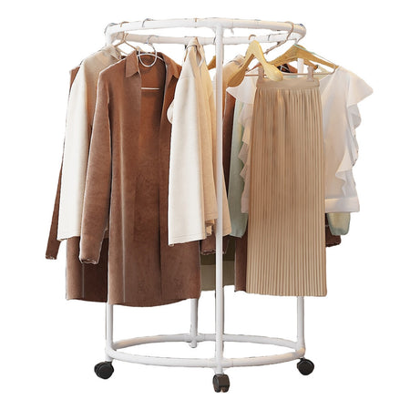 Telaio Circolare Tondo Con Ruote 360° Supporto Rotante Per Negozio Abbigliamento
