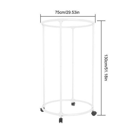 Telaio Circolare Tondo Con Ruote 360° Supporto Rotante Per Negozio Abbigliamento