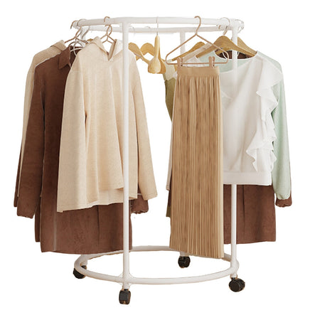 Telaio Circolare Tondo Con Ruote 360° Supporto Rotante Per Negozio Abbigliamento