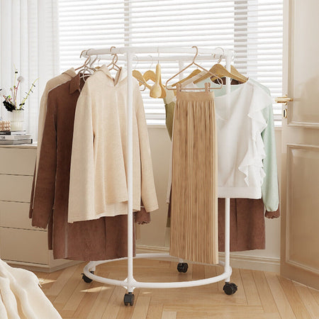 Telaio Circolare Tondo Con Ruote 360° Supporto Rotante Per Negozio Abbigliamento