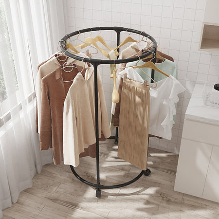 Telaio Circolare Tondo Con Ruote 360° Supporto Rotante Per Negozio Abbigliamento