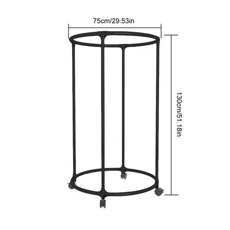 Telaio Circolare Tondo Con Ruote 360° Supporto Rotante Per Negozio Abbigliamento