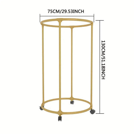 Telaio Circolare Tondo Con Ruote 360° Supporto Rotante Per Negozio Abbigliamento