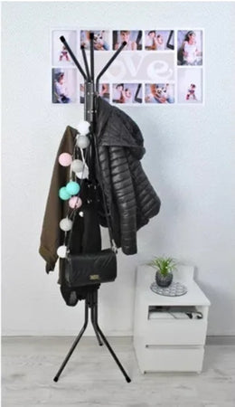 Appendiabiti Indipendente Con 12 Ganci Multiuso Per Ombrelli Borse Giacche 170 X 42 Cm