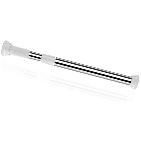 Bastone Per Tenda Doccia Asta Regolabile Palo Telescopico In Acciaio 50-80 Cm Con 3 Ganci