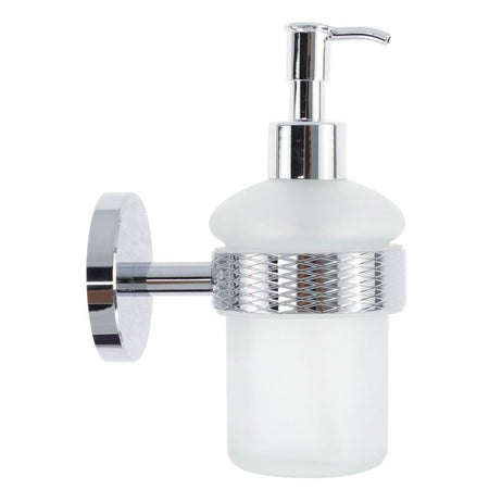 Dispenser Porta Sapone Per Sapone Liquido In Acciaio Vetro Accessorio Arredo Bagno 87918