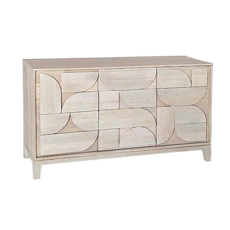 Mobile credenza "Archita" in mdf-legno di mango, schienale in mdf