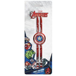 Set 2 Pz Matite Con Gomma Rotonda Grafica Avengers Cancelleria Scuola Bambini 960634