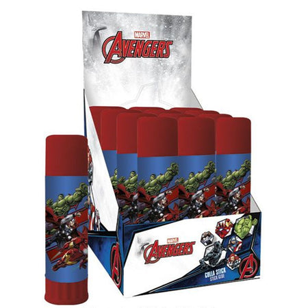 Set 12 Pz Colla Stick Da 25gr Grafica Avengers Per Scuola Regali Feste Bambini 964564