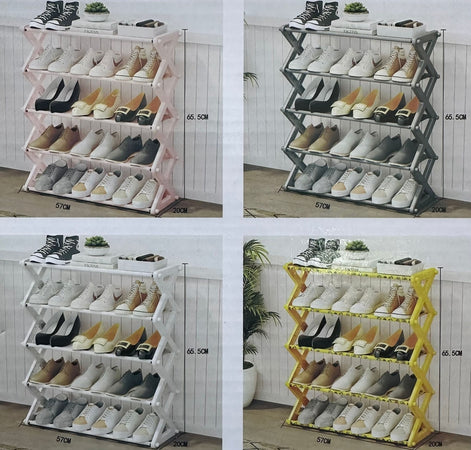 Scarpiera Per Ingresso Organizzatore Scarpe Mobile Mensole Stoccaggio Stretta 65,5x57x20cm