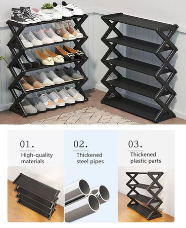 Scarpiera Per Ingresso Organizzatore Scarpe Mobile Mensole Stoccaggio Stretta 65,5x57x20cm