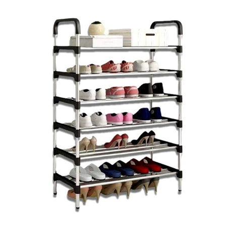 Scarpiera Scaffale A 6 Ripiani Salvaspazio Organizer Ordina Arredo Scarpe In Acciaio