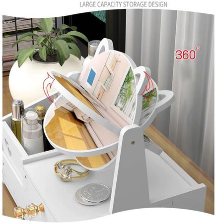 Organizer Trucchi Multifunzione Con Specchio Cassetti Per Cosmetici Toeletta Bagno Camera