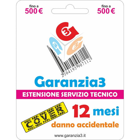 Garanzia 3 Cover 500 - Danno Accidentale fino a 500,00 Euro