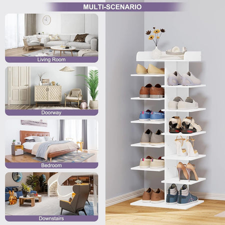 Scarpiera Con 12 Ripiani Salvaspazio Con Mensola Portaoggetti Mobiletto Ingresso In Legno