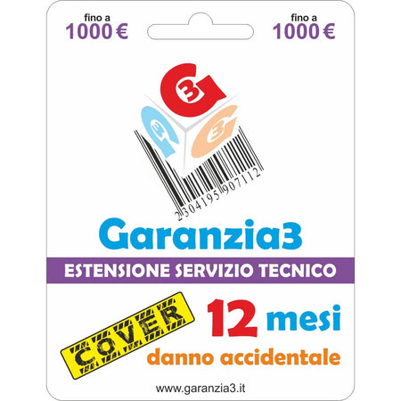 Garanzia 3 Cover 1000 - Danno Accidentale  fino a 1000,00 Euro
