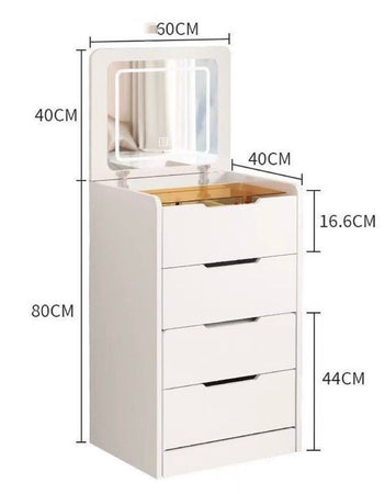 Mobile Toeletta Postazione Trucco Con Specchio Luci Sgabello Nascosto Con Cassetti