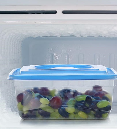 Set 21pz Contenitori Con Coperchi Per Alimenti In Plastica Trasparenti Impilabili Microonde
