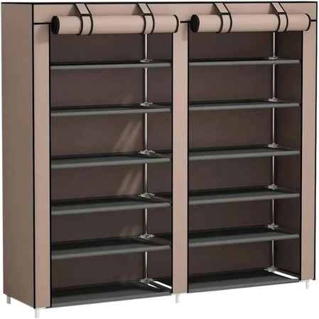 Scarpiera In Tessuto Acciaio Portascarpe Autoportante Ripiani Impermeabili Armadietto