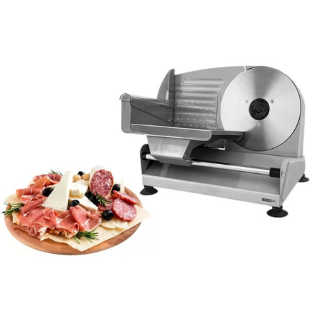 Affettatrice Elettrica 200w Affetta Taglia Salumi Pane Formaggio Lama 19cm Casa In Acciaio