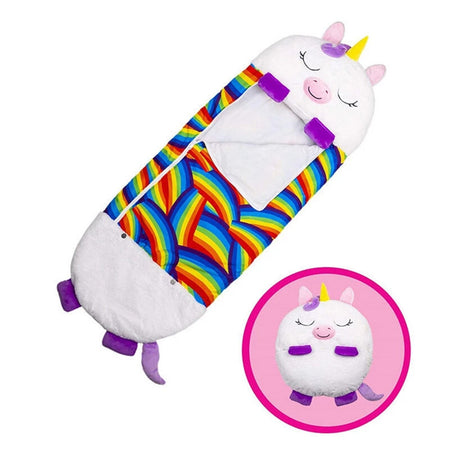 Sacco A Pelo Per Bambini Con Cuscino Morbido Confortevole Pieghevole 2in1 Campeggio Casa