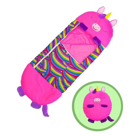 Sacco A Pelo Per Bambini Con Cuscino Morbido Confortevole Pieghevole 2in1 Campeggio Casa