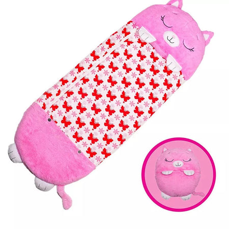 Sacco A Pelo Per Bambini Con Cuscino Morbido Confortevole Pieghevole 2in1 Campeggio Casa