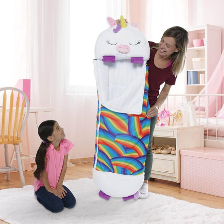 Sacco A Pelo Per Bambini Con Cuscino Morbido Confortevole Pieghevole 2in1 Campeggio Casa