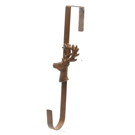 Porta ghirlande in ferro con gancio per porta e balcone h 29 cm