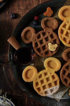 Mini Piastra Macchina Per Waffle A Forma Di Topolino Antiaderente Bambini Facile Da Usare