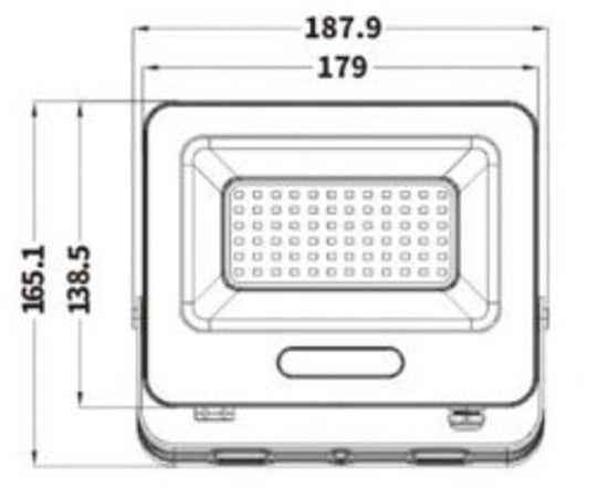 Faro Proiettore Smd Led Floodlight 50 W Slim Ip65 Luce 3000k 4000k 6500k Ek05-50w