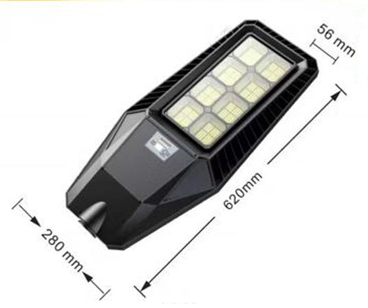 Lampione Stradale Faro A Led Solare Per Esterno 120 W Luce 7000k Sl-606-200-7000k