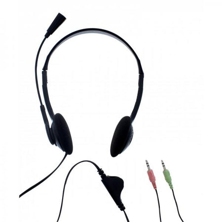 Cuffia ad archetto con microfono - microfono omnidirezionale e controllo di volume - Plug 3.5mm