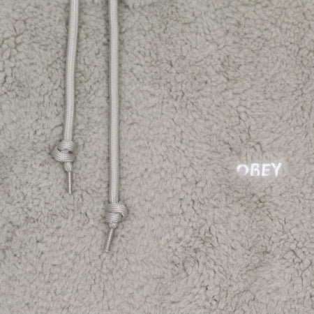 OBEY Felpa Cappuccio Uomo Gio Polar Fleece Hood Specialty Fleece Silver Grey da uomo
