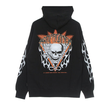 PROPAGANDA Felpa Cappuccio Uomo Skeleton Hoodie Black da uomo