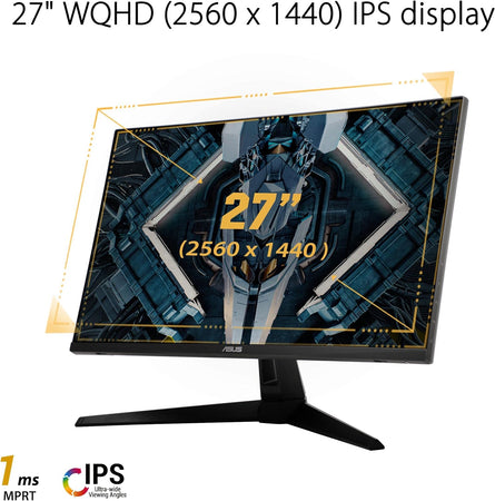 ASUS TUF GAMING MONITOR 27" VG27AQ1A WQHD (2560 X 1440), IPS, 170HZ, 1MS, G-SYNC